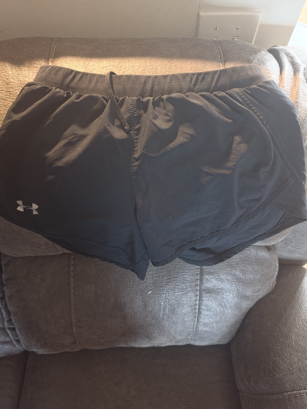 Under Armour Black Women's Running Shorts with Logo